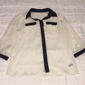 White sheer blouse